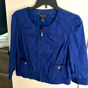 White House black market blue bomber jacket Y2K size 10